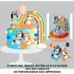 Bluey e Bingo - Topo de Bolo