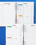 COMBO 13 Capas e 4 Miolos Agenda Escolar Permanente e Datada 2025 (Bicho Papel) - Imagem 9