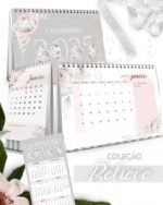 Kit Calendários de Mesa A5 | A6 e Calendário Marca Página - Coleção Believe (Bicho Papel)