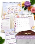 Kit Calendários de Mesa A5 | A6 e Calendário Marca Página - Coleção Encanto (Bicho Papel)