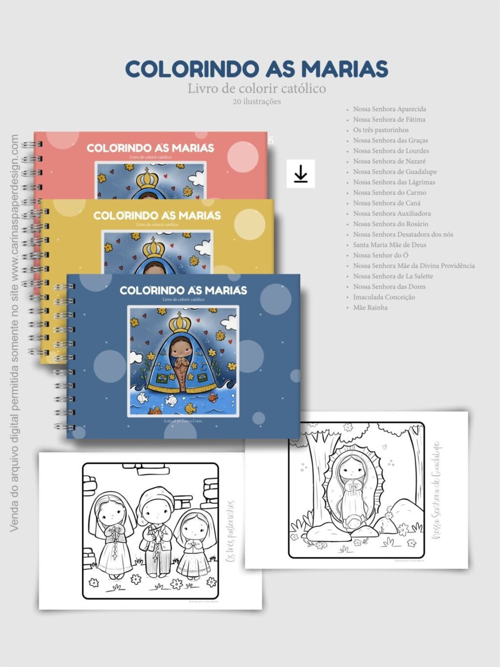 COMBO Livro de Colorir Colorindo as Marias - Imagem 1