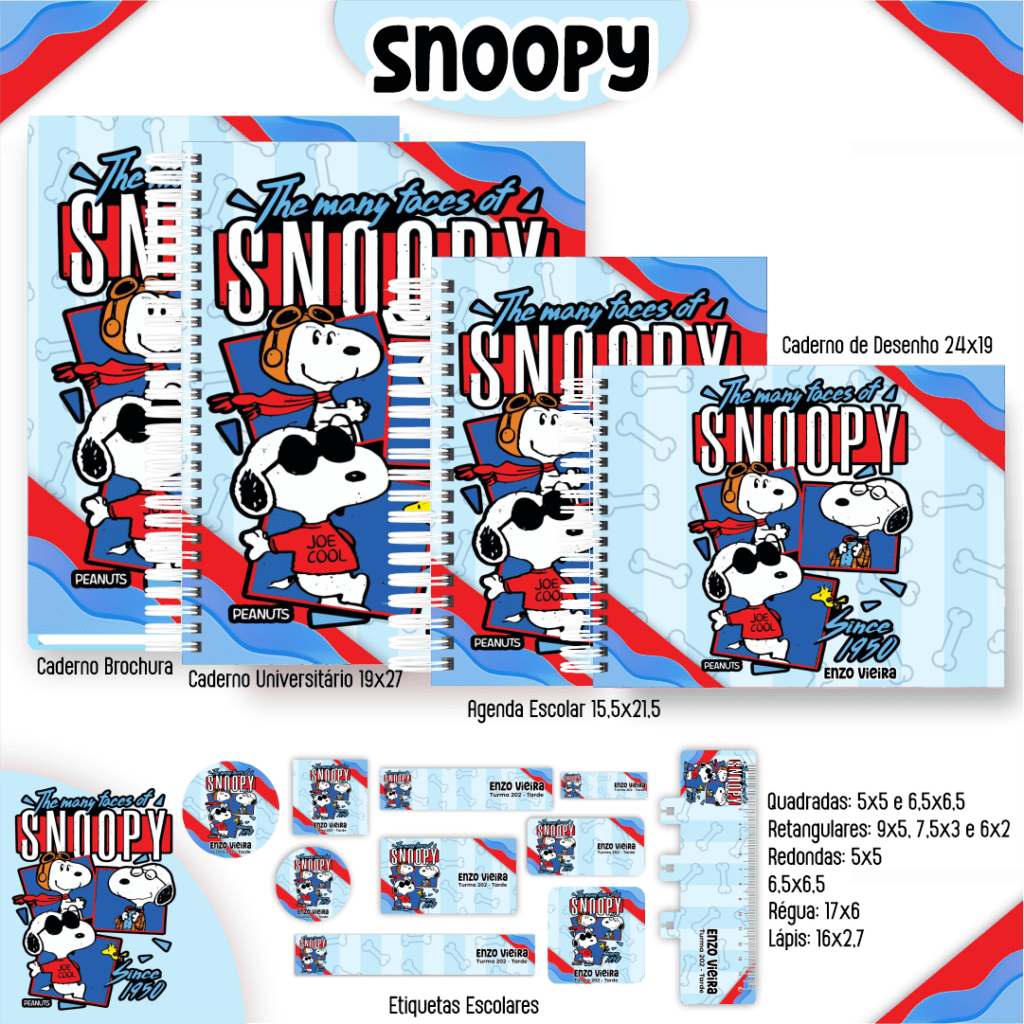 Snoopy - Kit Escolar 2025 (Pamella Vieira) - Imagem 1