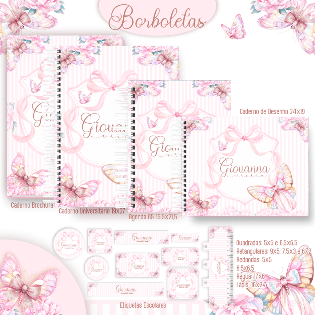 Borboletas - Kit Escolar 2025 - Imagem 1