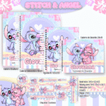 Stitch e Angel - Kit Escolar 2025