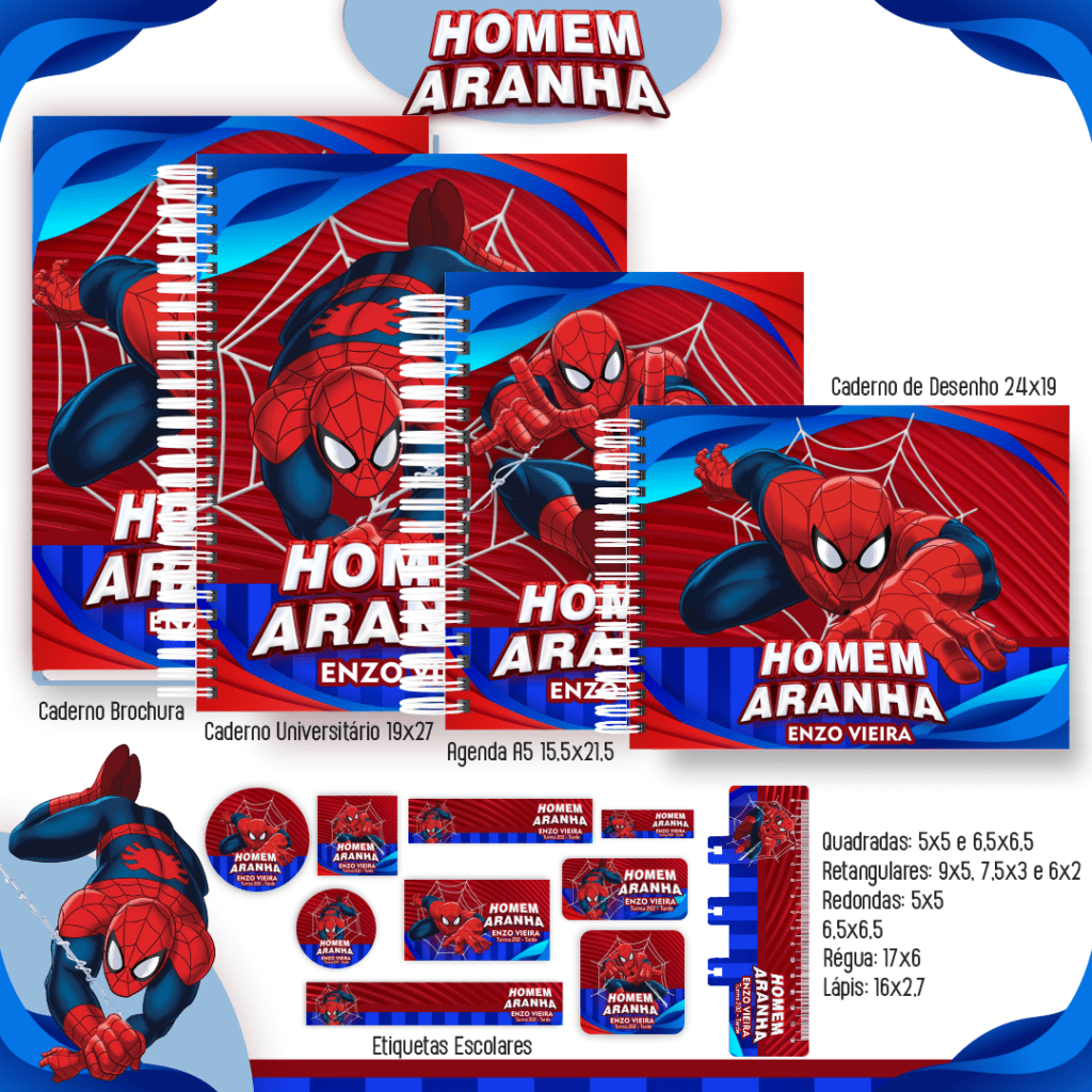 Homem Aranha - Kit Escolar 2025 - Imagem 1