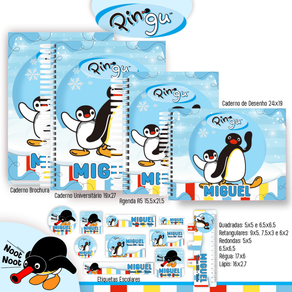 Pingu - Kit Escolar 2025 - Imagem 1