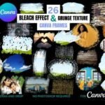 26 Molduras Grunge - Molde Limpo CANVA