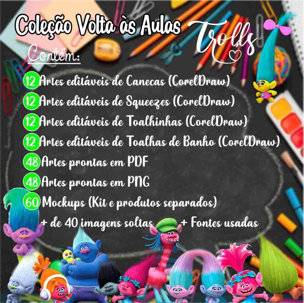 Trolls - Kit Escolar - Imagem 2