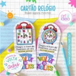 Cartão Relógio Volta às Aulas