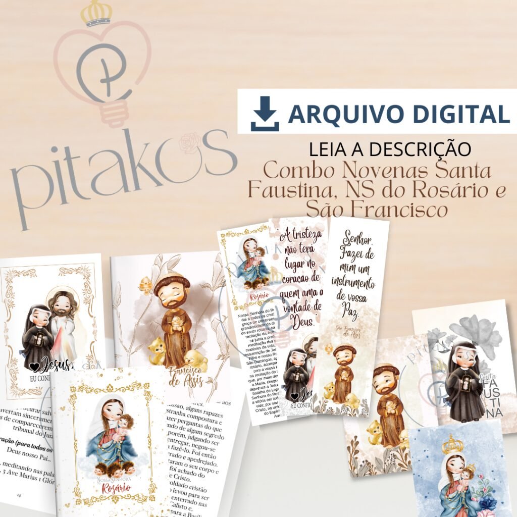 COMBO Novenas Santa Faustina, NS do Rosário e São Francisco de Assis - Imagem 1