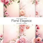 Papeis Floral Elegante - Kit Digital