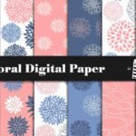 Papeis Floral - Kit Digital