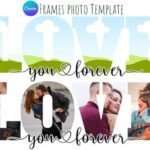 Moldura Love - Molde Limpo CANVA