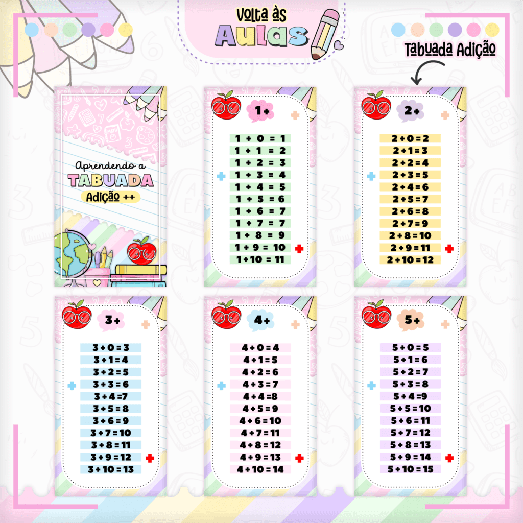 Kit Tabuada Menina - Imagem 2