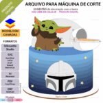 Inspirado em Grogu Yoda Baby - Topo de Bolo