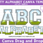 Varsity Alfabeto - Molde Limpo CANVA