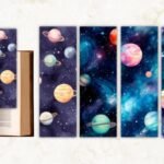 Planetas Aquarela - Marcadores de Página
