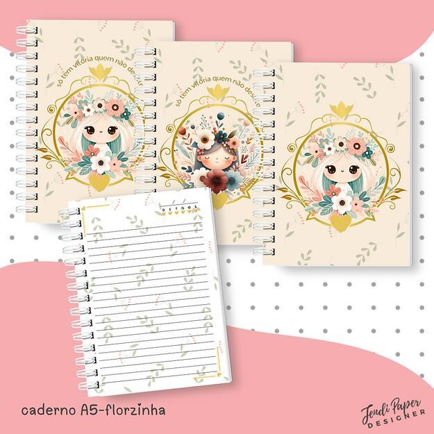 Caderno A5 Florzinha - Imagem 1