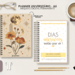 Planner Universitário A5 - Permanente Vertical (Moldes da Lê)