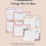 Planejadores Vintage Tons de Rosa