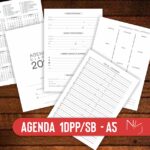 MIOLO Agenda 2026 Datada - A5 - 1DPP/SB | Costura+Folhas - Col. Cute Clean - Imagem 2