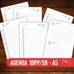 MIOLO Agenda 2025 - A5 - 1DPP/SB | Costura+Folhas - Col. Cute Clean - Imagem 3