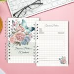 Caderno de Reuniões Feminino - Coleção Borboleta Azul - Imagem 2