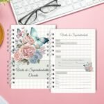 Caderno de Reuniões Feminino - Coleção Borboleta Azul - Imagem 3