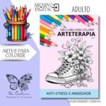 25 Artes para Colorir - Coleção Flores N.1- Adulto