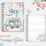 Vintage Flowers 2 - Caderno A5