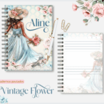 Vintage Flowers 1 - Caderno A5