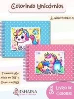 Livro de Colorir Unicornios Encantados