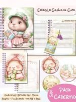 Kit Caderno Capivara Cute
