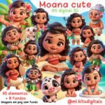 Moana Cute 3D - Kit Digital