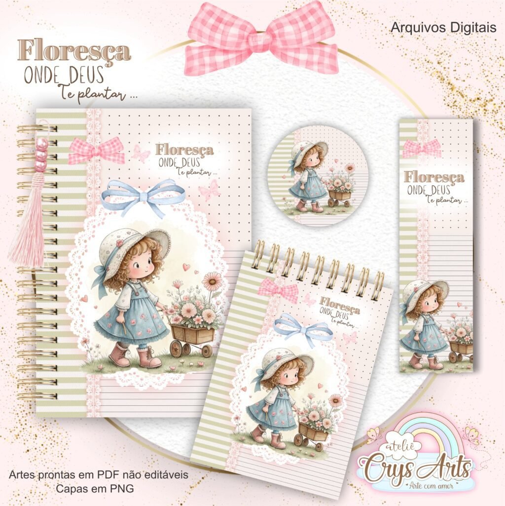 Kit Floresça - Encadernação (Crys Arts) - Imagem 1
