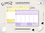 Planner de Estudos Semanal + Bônus (Moldes da Lê)