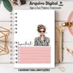 Caderno de Anotações ( Seja a Sua Própria Inspiração) Floral Rosa - Imagem 2