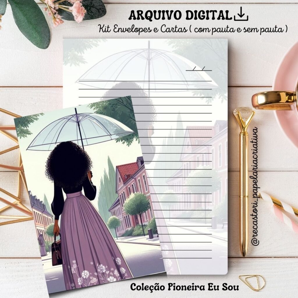 Kit de Envelopes Slim e Carta com e sem Pauta ( Coleção Pioneira Eu Sou ) - Imagem 4