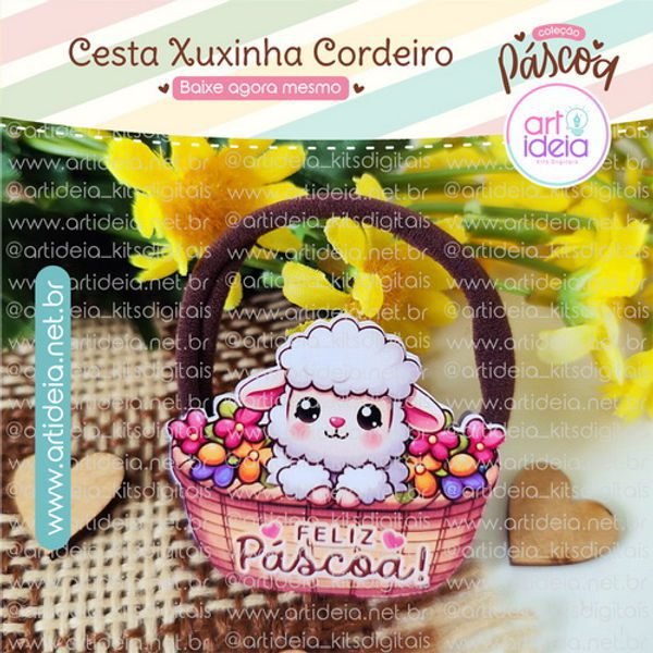 Cesta Xuxinha Cordeiro Páscoa - Imagem 1