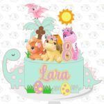 Dinossauro Menina - Topo de Bolo