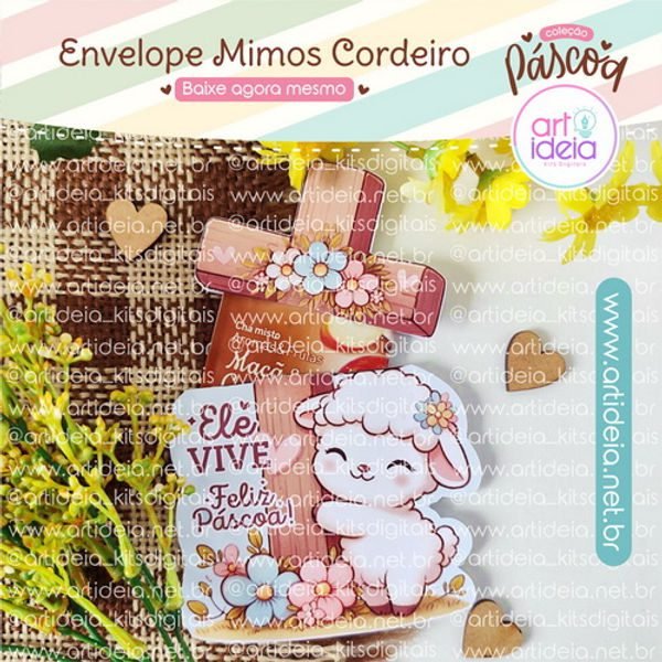 Envelope Mimos Cordeiro Páscoa Envelope Mimos Cordeiro Páscoa - Imagem 1