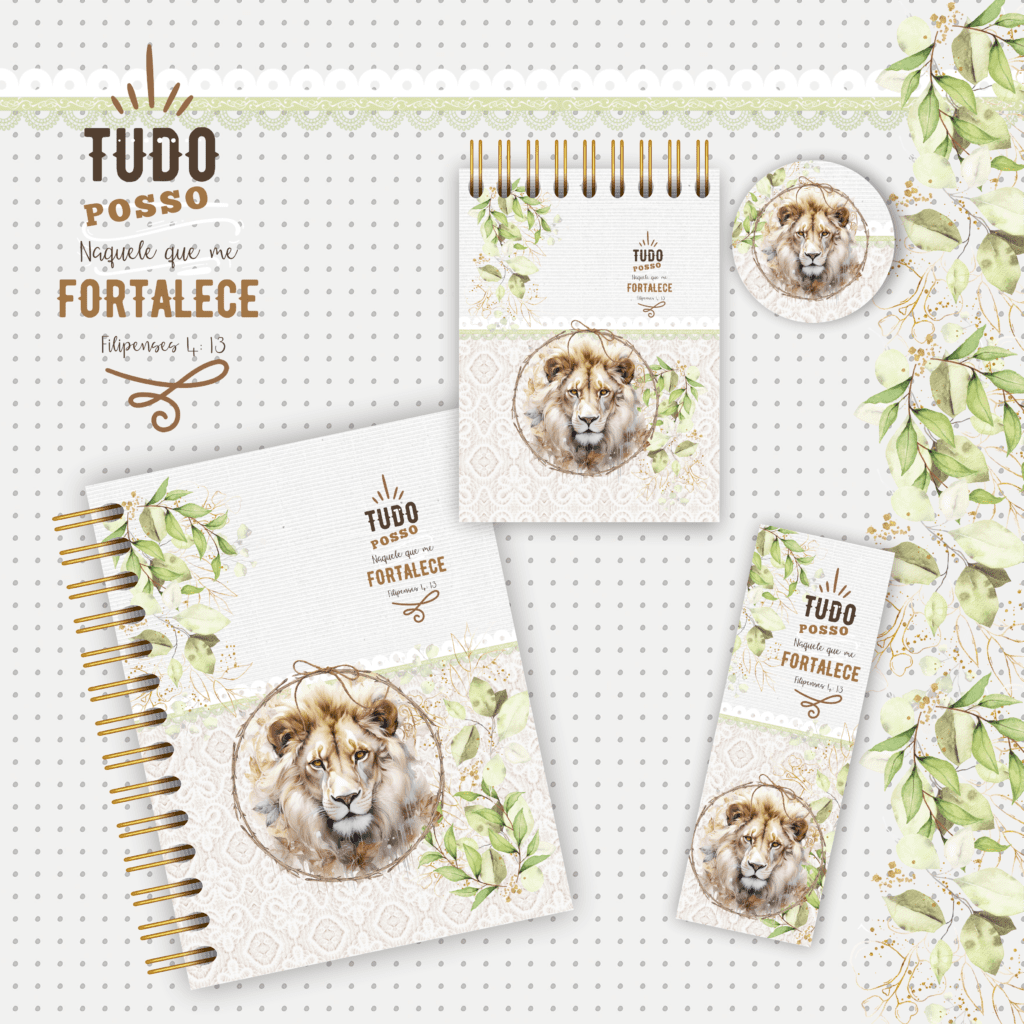 Kit Bíblico Leão - Encadernação (Crys Arts) - Imagem 4
