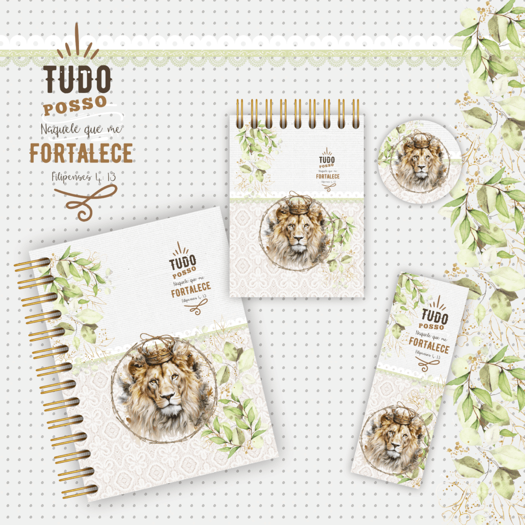 Kit Bíblico Leão - Encadernação (Crys Arts) - Imagem 3
