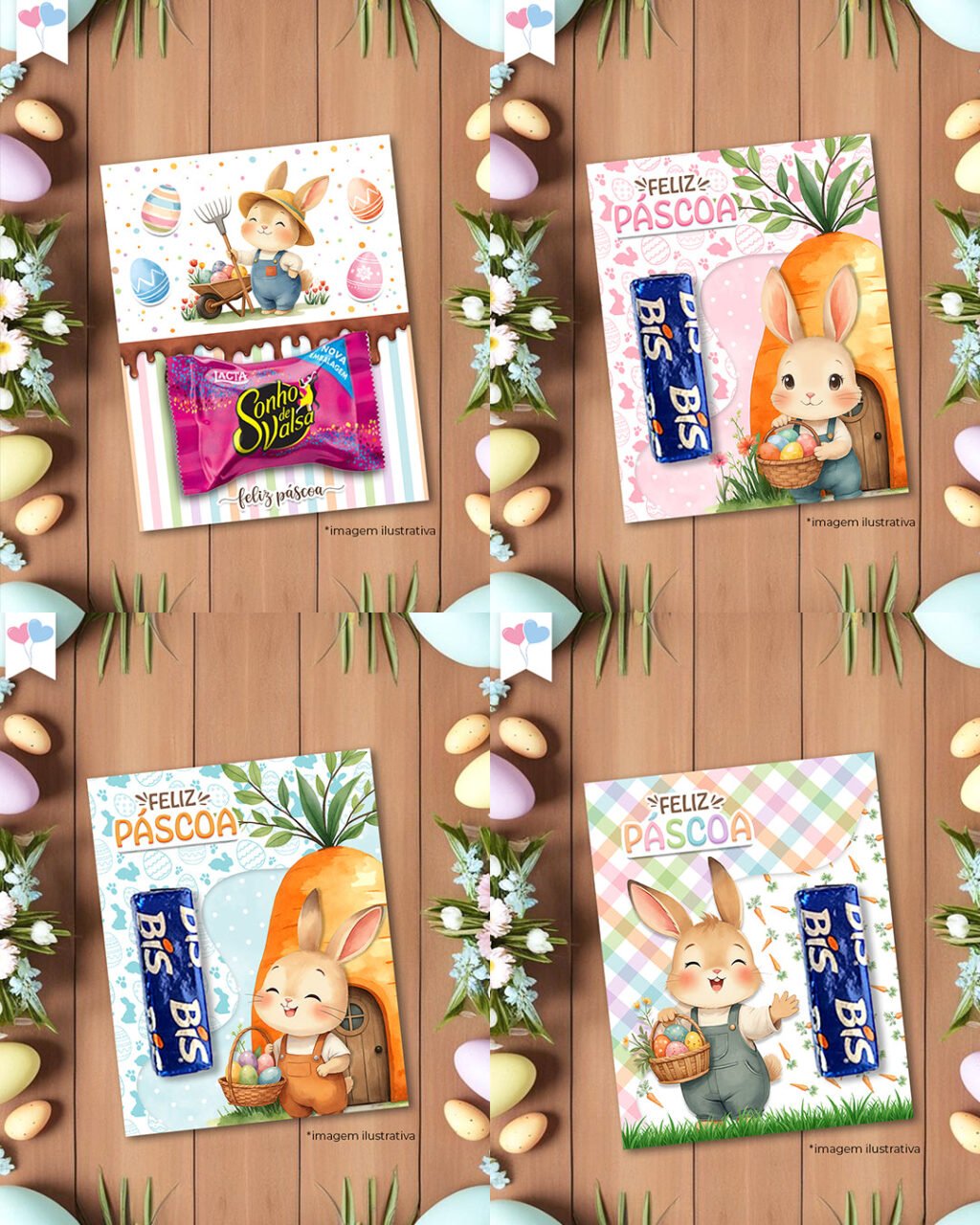 Printable - Arte Card Multiuso - Jardim dos Coelhinhos - Imagem 3