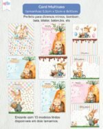 Printable - Arte Card Multiuso - Jardim dos Coelhinhos - Imagem 6