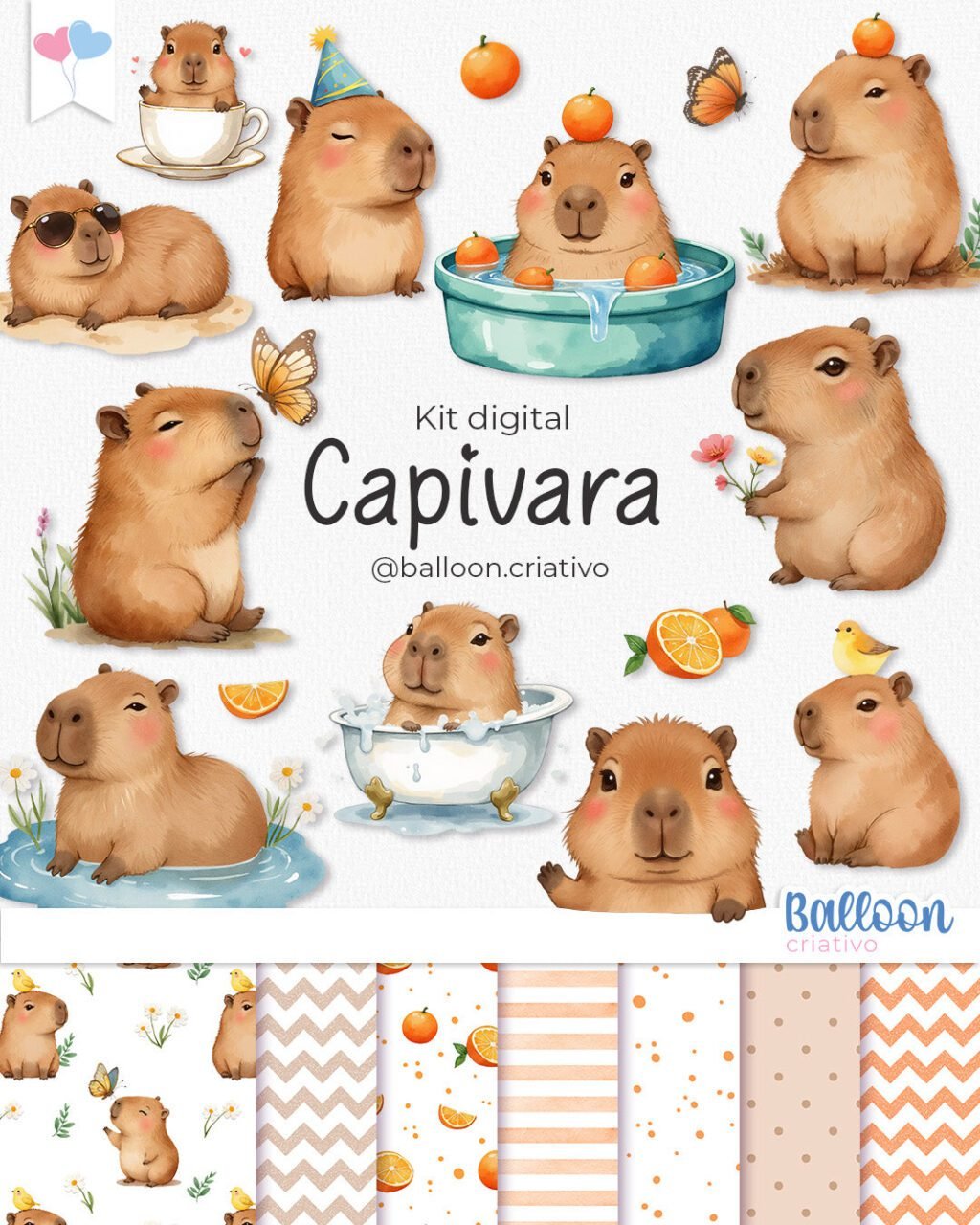 Capivara - Kit Digital (Balloon Criativo) - Imagem 2