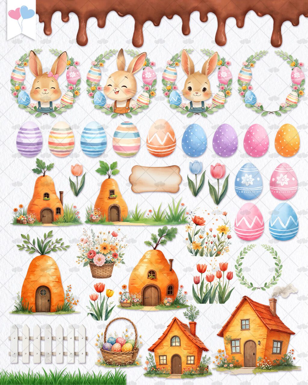 Jardim dos Coelhinhos - Kit Digital (Balloon Criativo) - Imagem 3