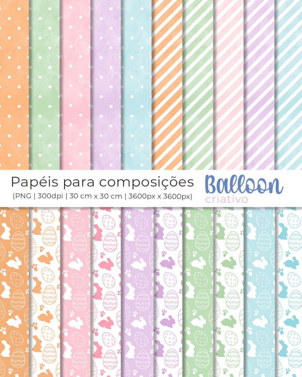 Jardim dos Coelhinhos - Kit Digital (Balloon Criativo) - Imagem 7