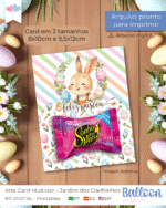 Printable - Arte Card Multiuso - Jardim dos Coelhinhos