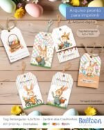 COMBO Tag e Adesivo - Jardim dos Coelhinhos - Imagem 2